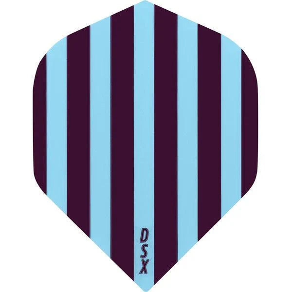 Designa - Dsx Football - Blau & Braun - No2 - 100 Micron - Dart Flights - Direct Darts - 1