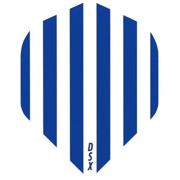 Designa - Dsx Football - Blau & Weiß - No2 - 100 Micron - Dart Flights - Direct Darts - 1