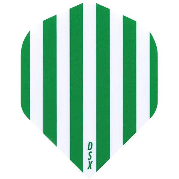 Designa - Dsx Football - Grün & Weiß - No2 - 100 Micron - Dart Flights - Direct Darts - 1