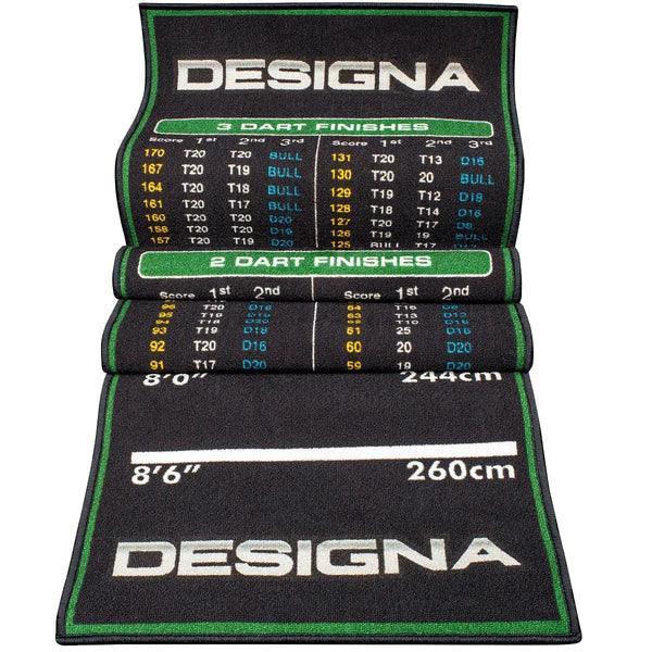 Designa - Checkout Tafel - Rutschfeste Beschichtung - 290Cm*80Cm - Grün - Dartmatten - Direct Darts - 2