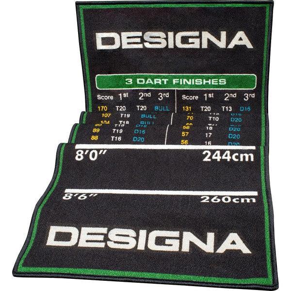 Designa - Checkout Tafel - Rutschfeste Beschichtung - 290Cm*80Cm - Grün - Dartmatten - Direct Darts - 3