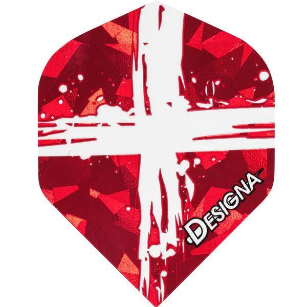 Designa - Patriot Hologram - Denmark - No2 - 100 Micron - Dart Flights - Direct Darts - 1
