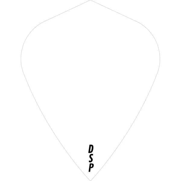 Designa - Poly Plain Original Kite Weiß - 100 Micron - Dart Flights - Direct Darts - 1