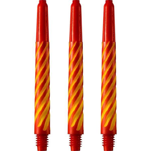 Designa - Spiroline Nylon Rot & Gelb - Dart Shafts  - Direct Darts - 2