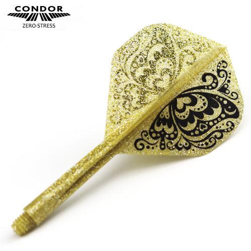 Condor - Zero Stress - Swallowtail - Glitter Gold - No2 - Flight System - Direct Darts - 1