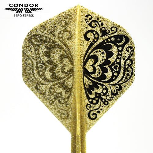 Condor - Zero Stress - Swallowtail - Glitter Gold - No2 - Flight System - Direct Darts - 2