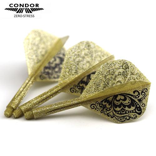 Condor - Zero Stress - Swallowtail - Glitter Gold - No2 - Flight System - Direct Darts - 3