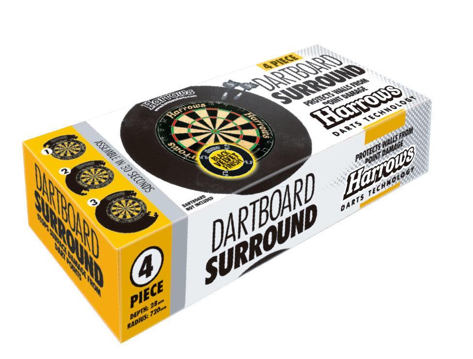 Harrows - 4 Teilig Schwarz - Dartboard Surround - Direct Darts - 3
