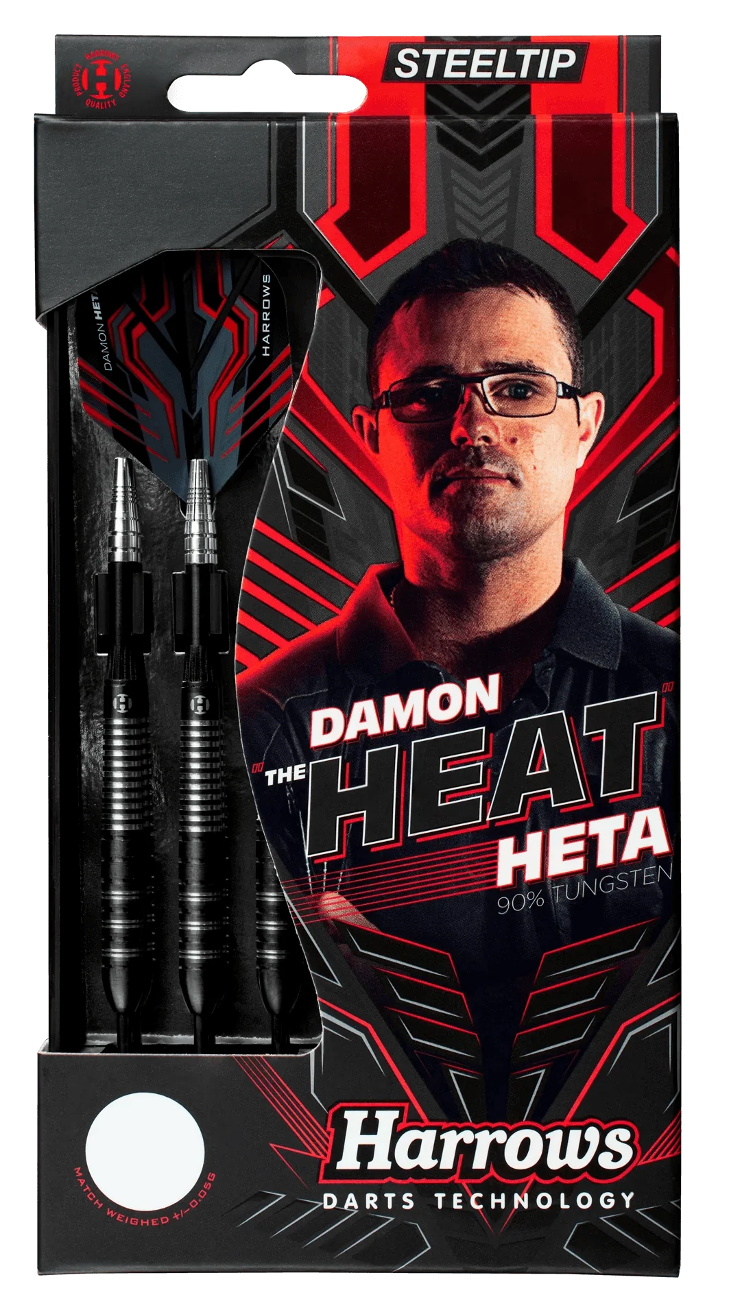 Harrows - Damon Heta 90% Black - Steeldarts - Direct Darts - 5