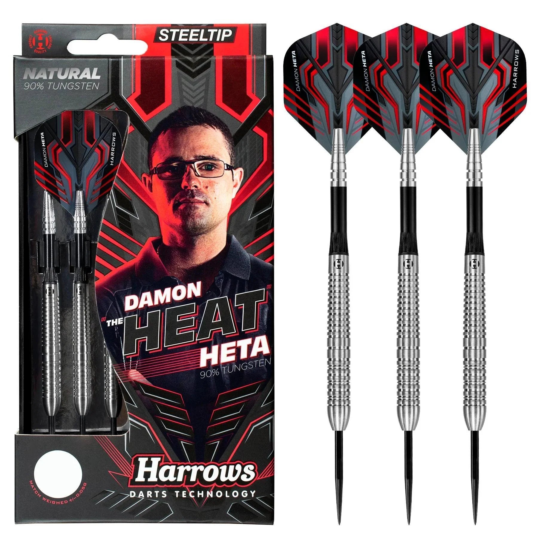 Harrows - Damon Heta 90% Natural- Steeldarts - Direct Darts - 2