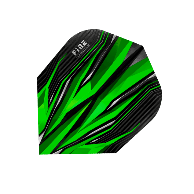 Harrows - Fire Grün - 100 Micron- Dart Flights - Direct Darts - 1