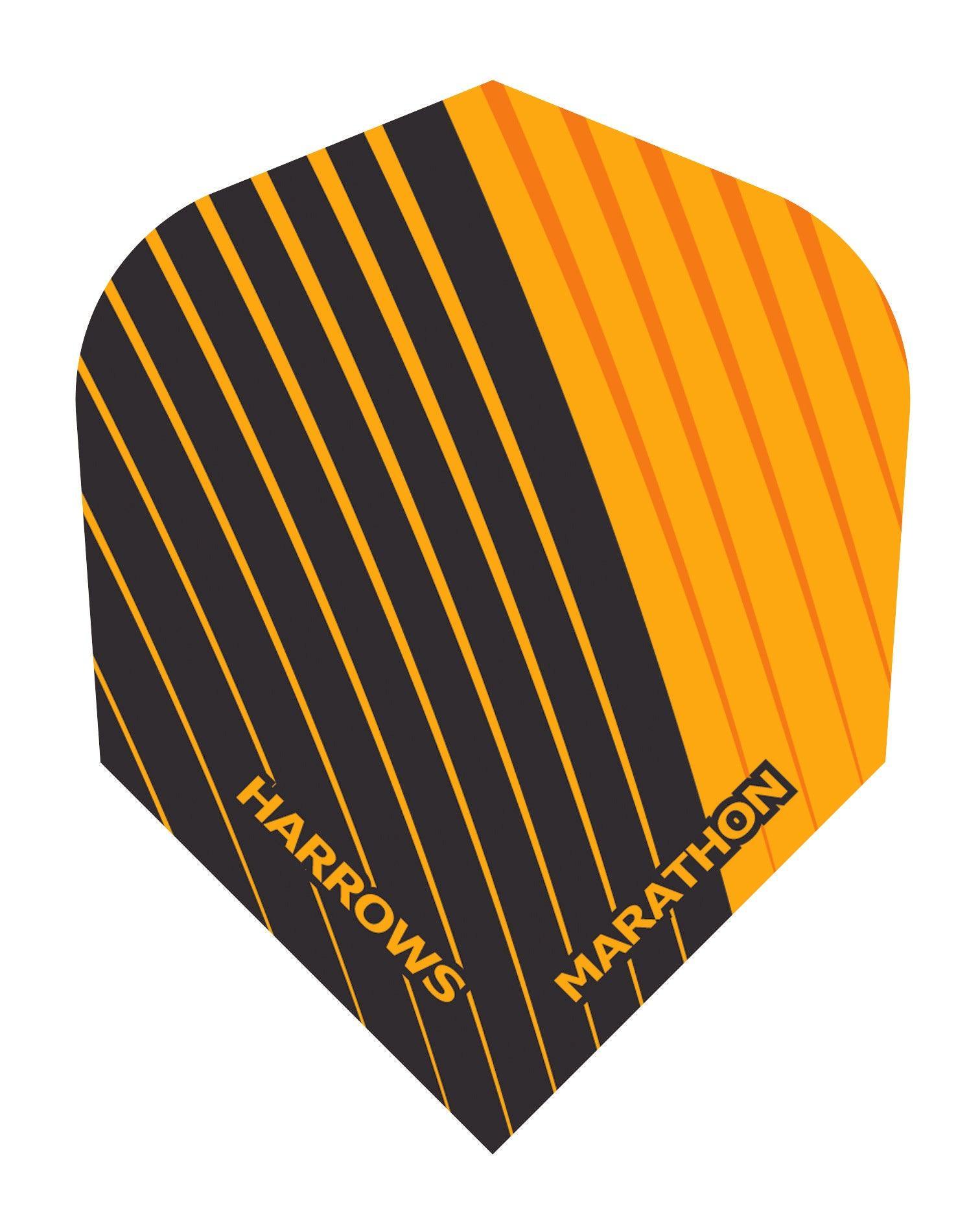 Harrows - Marathon - Orange/Schwarz V2 - 100 Micron - Dart Flights - Direct Darts - 1