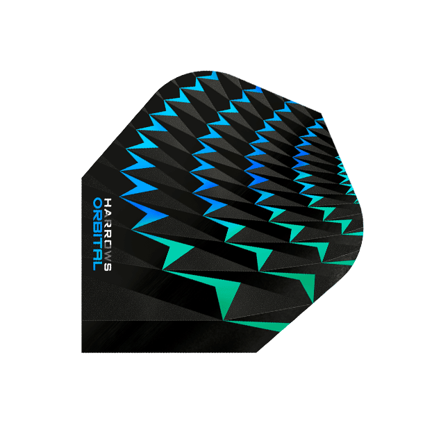 Harrows - Orbital Aqua/Jade - 100 Micron - Dart Flights - Direct Darts - 1