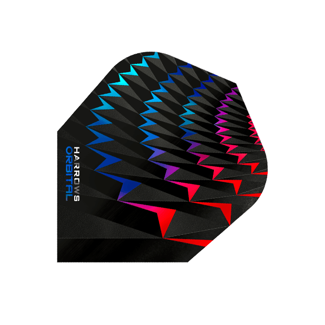 Harrows - Orbital Rot/Blau - 100 Micron - Dart Flights - Direct Darts - 1