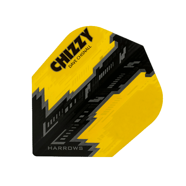 Harrows - Prime Chizzy Gelb/Schwarz - 100 Micron - Dart Flights - Direct Darts - 1