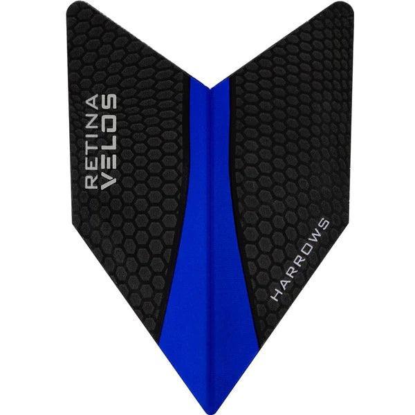Harrows - Retina - Dunke Blau - Velos - 100 Micron - Dart Flights - Direct Darts - 1