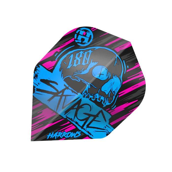 Harrows - Savage Aqua/Rosa - Dart Flights - Direct Darts - 1