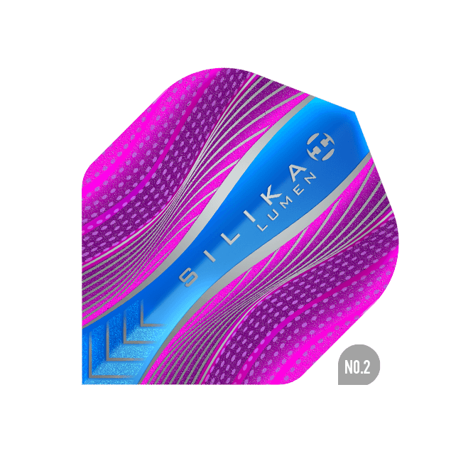 Harrows - Silika Lumen No2 Lila/Blau - 100 Micron - Dart Flights - Direct Darts - 1