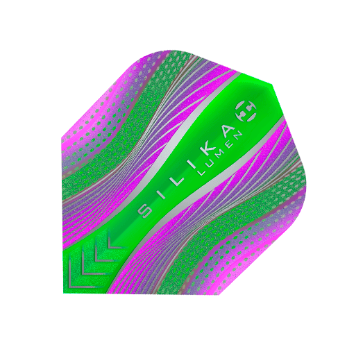 Harrows - Silika Lumen No6 Grün/Lila - 100 Micron - Dart Flights - Direct Darts - 1