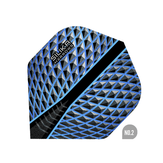 Harrows - Silika No2. - Darts Flights Blau - 100 Micron - Dart Flights - Direct Darts - 1
