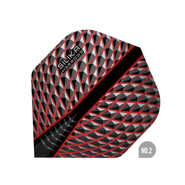 Harrows - Silika No2. - Darts Flights Rot - 100 Micron - Dart Flights - Direct Darts - 1