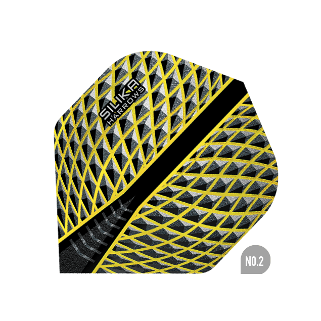 Harrows - Silika No2. - Darts Flights Gelb - 100 Micron - Dart Flights - Direct Darts - 1