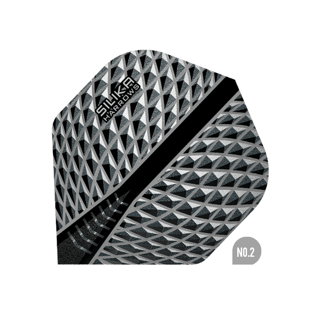 Harrows - Silika No2. - Darts Flights Grau - 100 Micron - Dart Flights - Direct Darts - 1