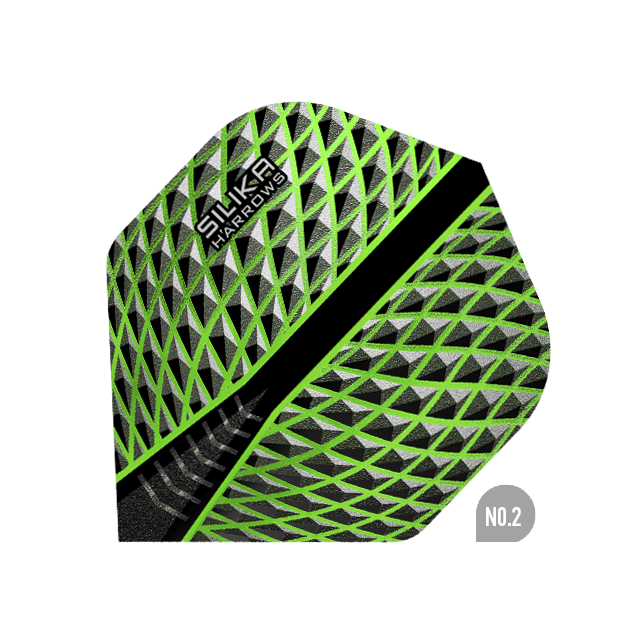 Harrows - Silika No2. - Darts Flights Grün - 100 Micron - Dart Flights - Direct Darts - 1