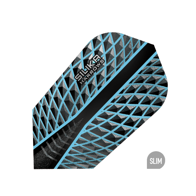 Harrows - Silika Slim Blau - 100 Micron - Dart Flights - Direct Darts - 1