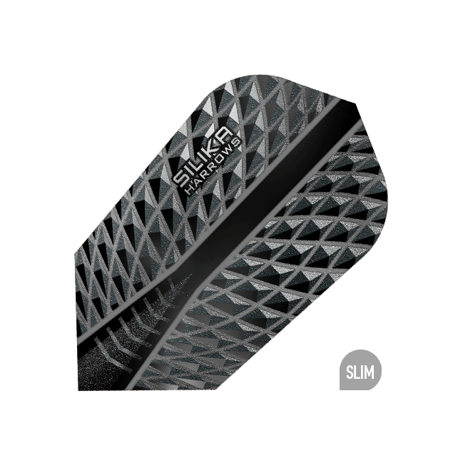 Harrows - Silika Slim Grau - 100 Micron - Dart Flights - Direct Darts - 1