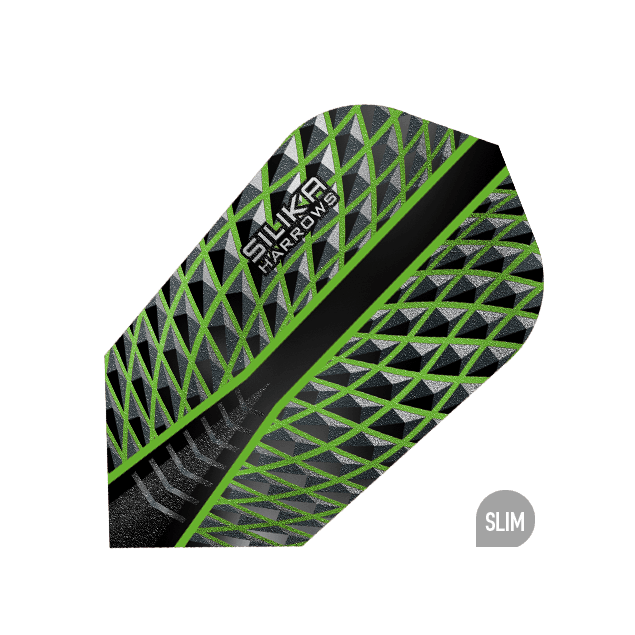 Harrows - Silika Slim Grün - 100 Micron - Dart Flights - Direct Darts - 1