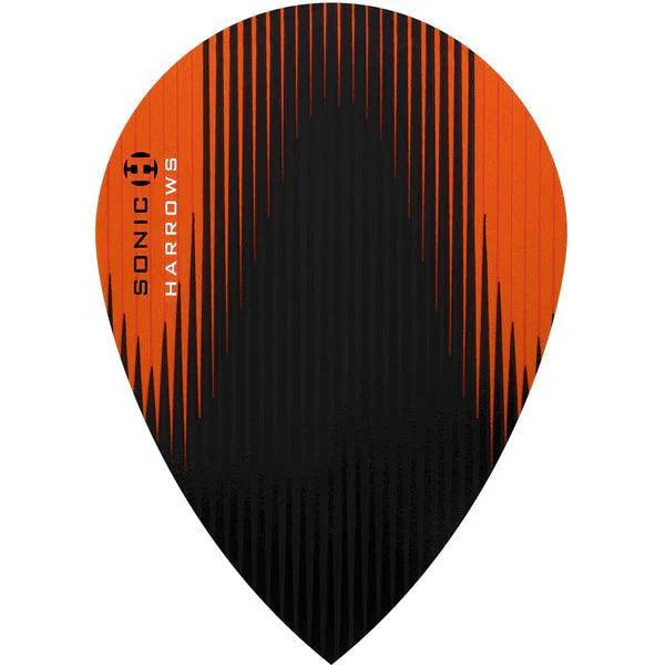 Harrows - Sonic - Orange - Pear - 100 Micron - Dart Flights - Direct Darts - 1