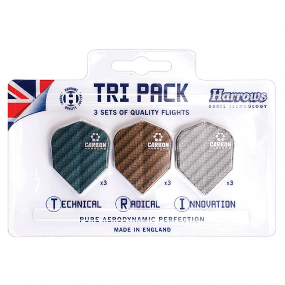 Harrows - Tri Pack Carbon - Dart Flights - Direct Darts - 1