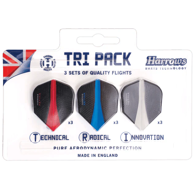 Harrows - Tri Pack Retina - Dart Flights - Direct Darts - 1