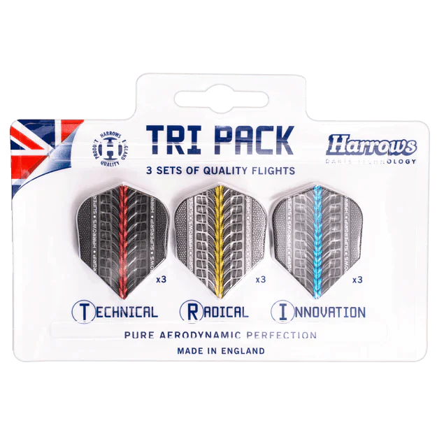Harrows - Tri Pack Supergrip - Dart Flights - Direct Darts - 1