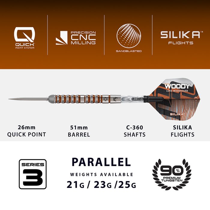 Harrows - Luke Woodhouse Series 3 90% - Steeldarts - Direct Darts - 4