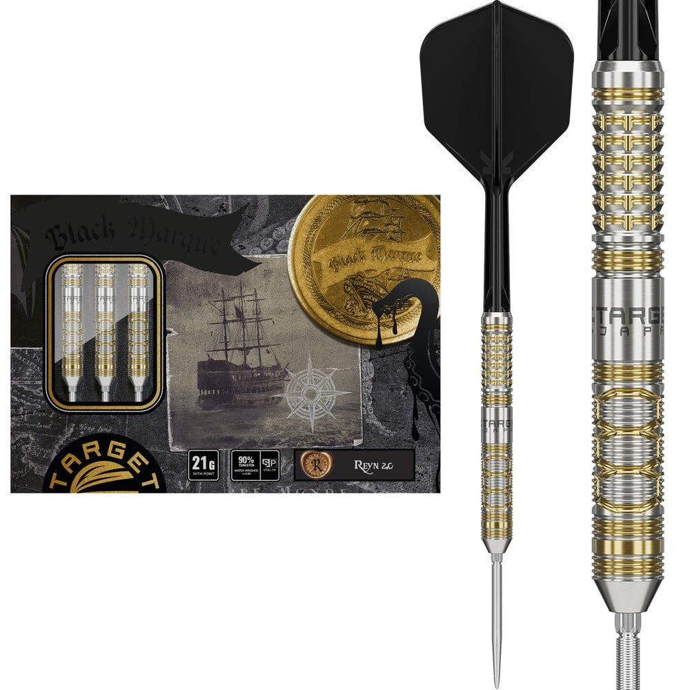 Target Japan - Black Marque Reyn Gen2 - 90% - Steeldarts - Direct Darts - 1