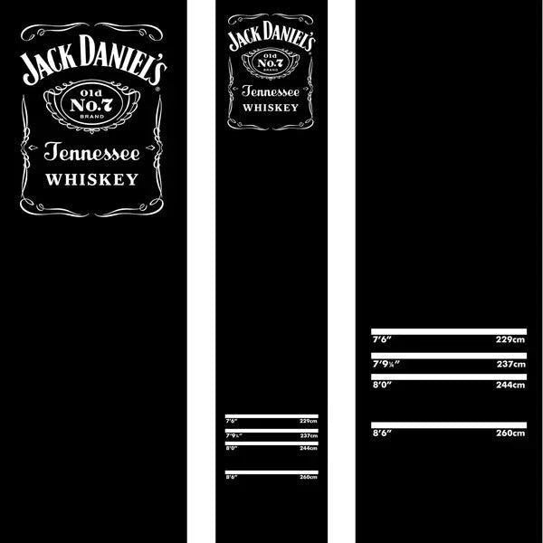 Jack Daniels - Rutschfeste Beschichtung - Schwarz Jd Logóval - Dartmatten - Direct Darts - 1