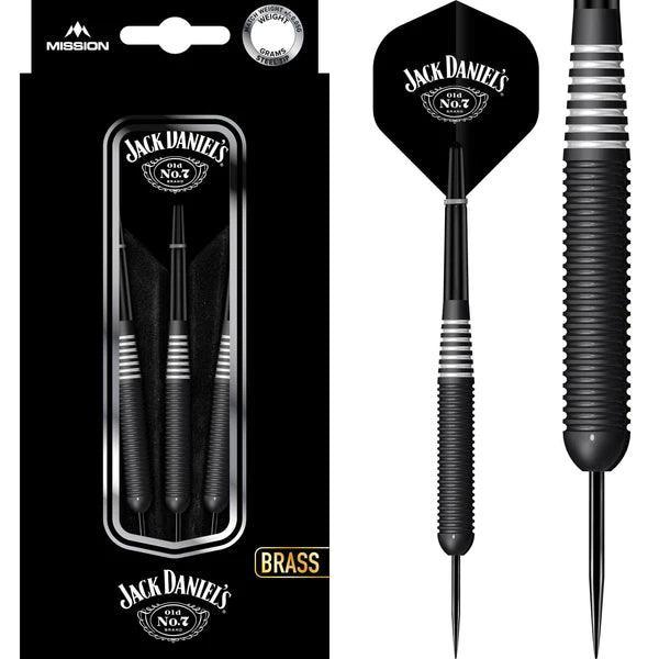 Jack Daniels - Old No7 Electro Schwarz Brass - Steeldarts - Direct Darts - 1