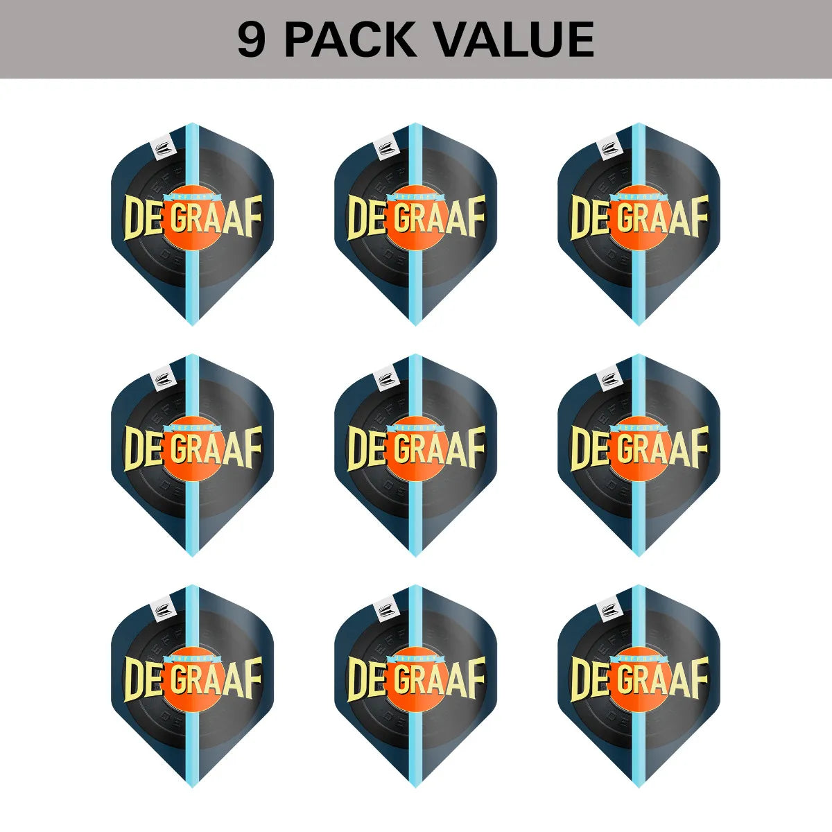 Target - Jeffrey De Graaf G1 Pro Ultra - (9 Stück) - No2 - 100 Micron - Dart Flights - Direct Darts - 2