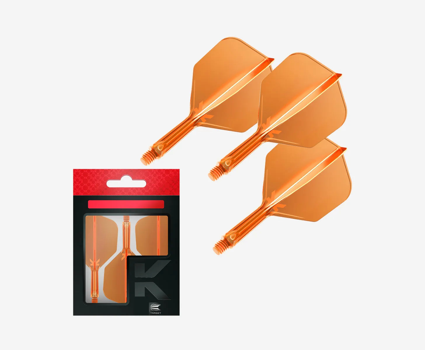Target - K-Flex - No6 - Neon Orange - Flight System - Direct Darts - 2