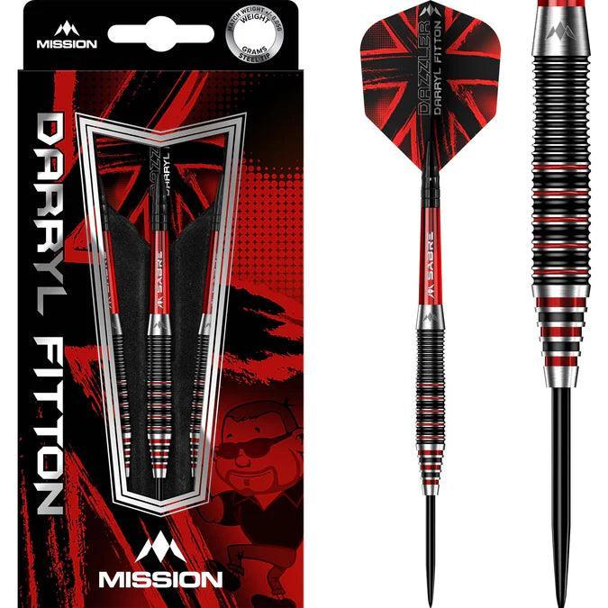 Mission - Darryl Fitton - Electro Schwarz & Rot - 95% - The Dazzler - Steeldarts - Direct Darts - 1
