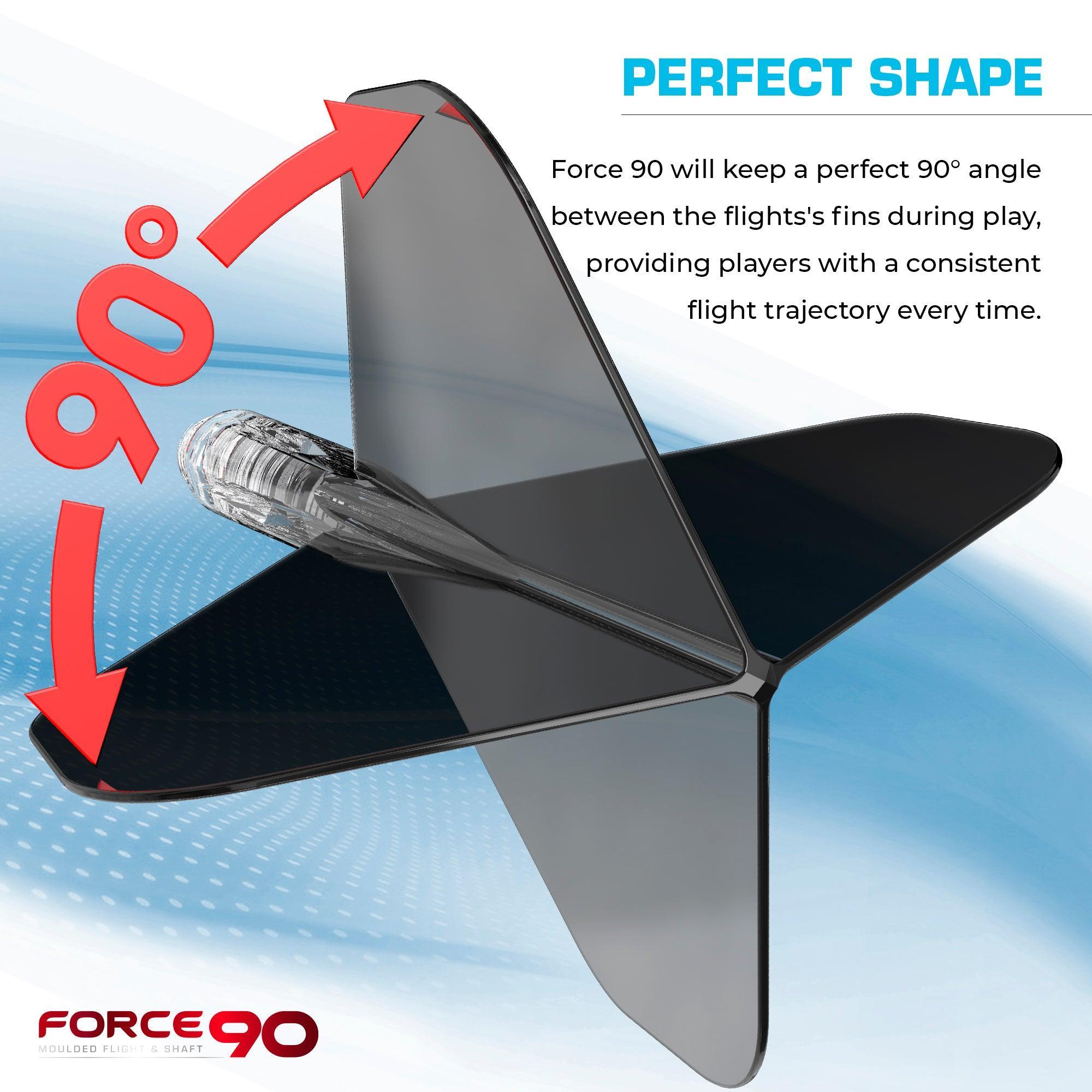 Mission - Force 90 Transparent Schwarz - No6- Flight System - Direct Darts - 3