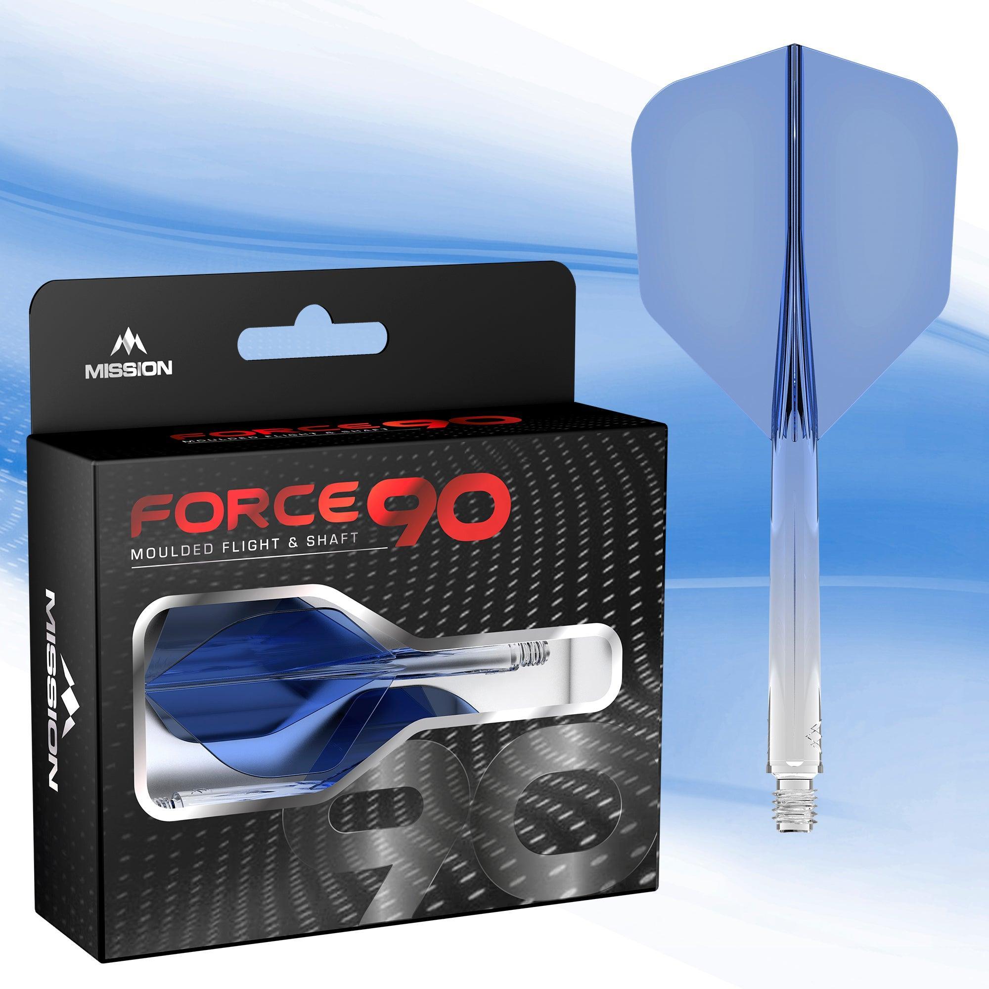 Mission - Force 90 Transparent Blau - No6 - Flight System - Direct Darts - 2