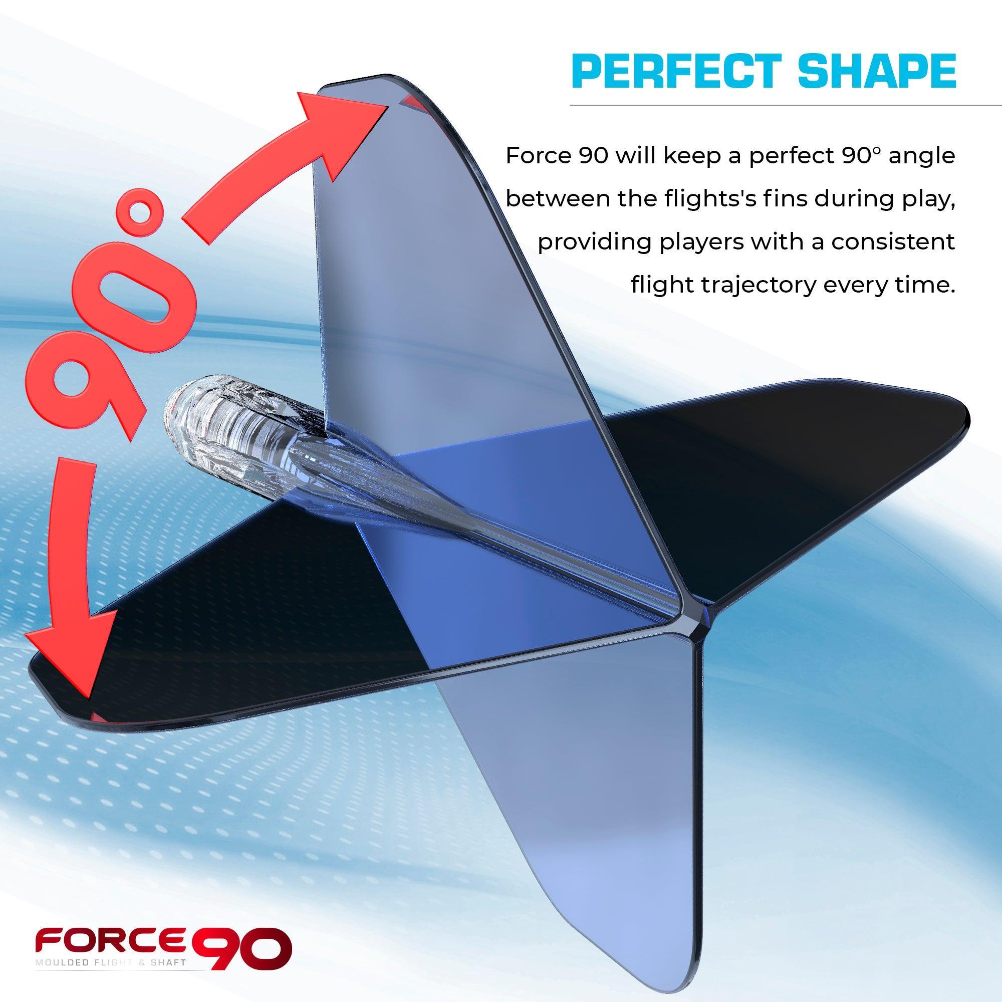 Mission - Force 90 Transparent Blau - No6 - Flight System - Direct Darts - 4