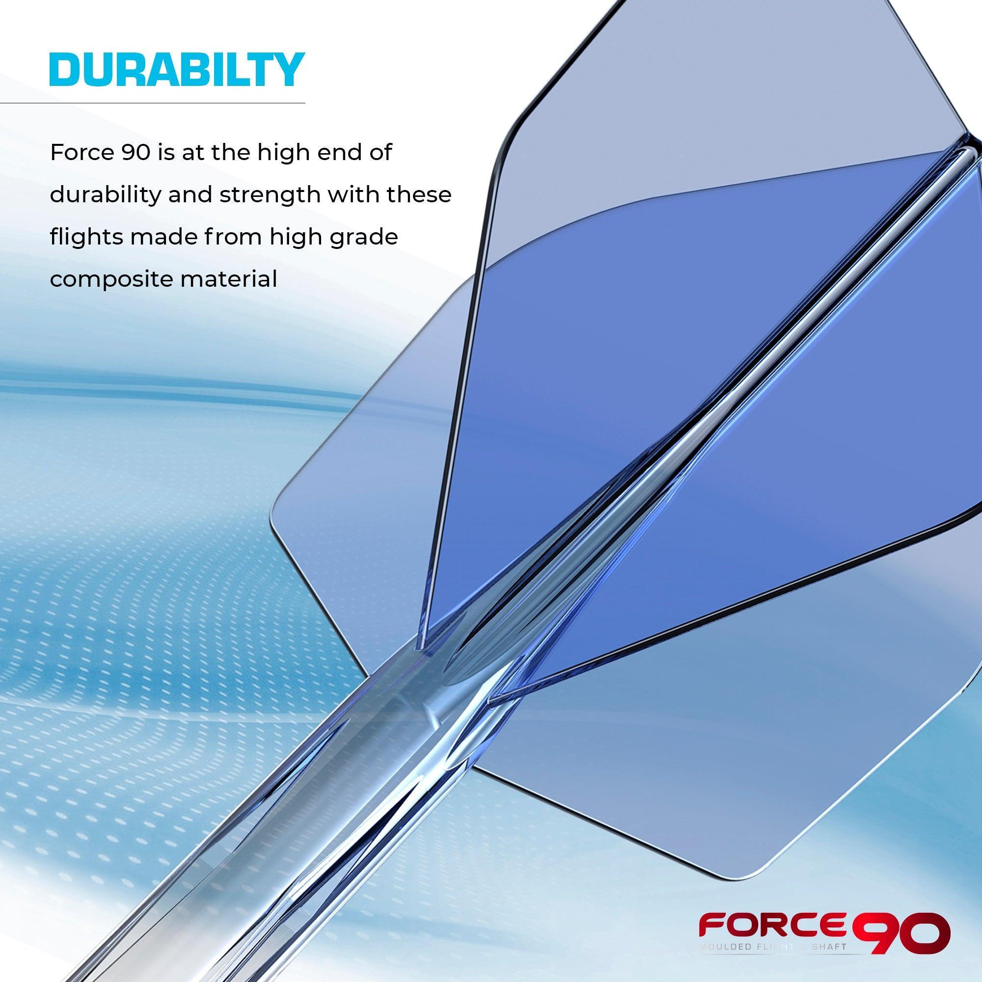 Mission - Force 90 Transparent Blau - No6 - Flight System - Direct Darts - 6