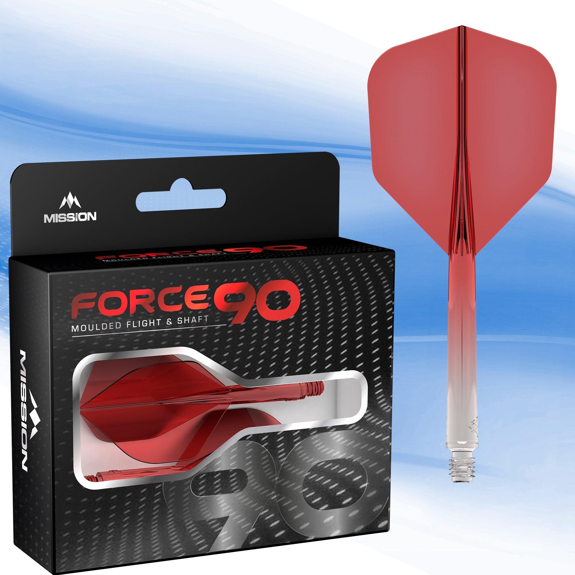 Mission - Force 90 Transparent Rot - No6 -Flight System - Direct Darts - 2