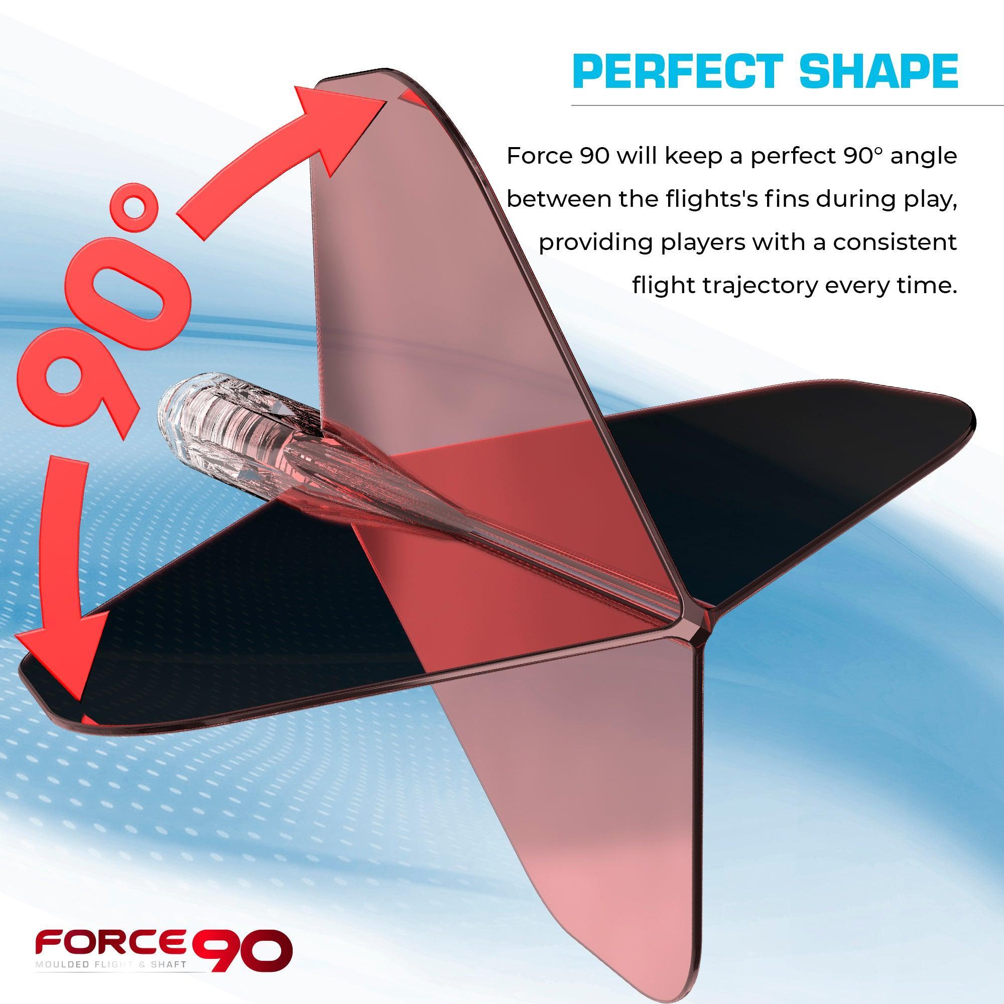 Mission - Force 90 Transparent Rot - No6 -Flight System - Direct Darts - 4