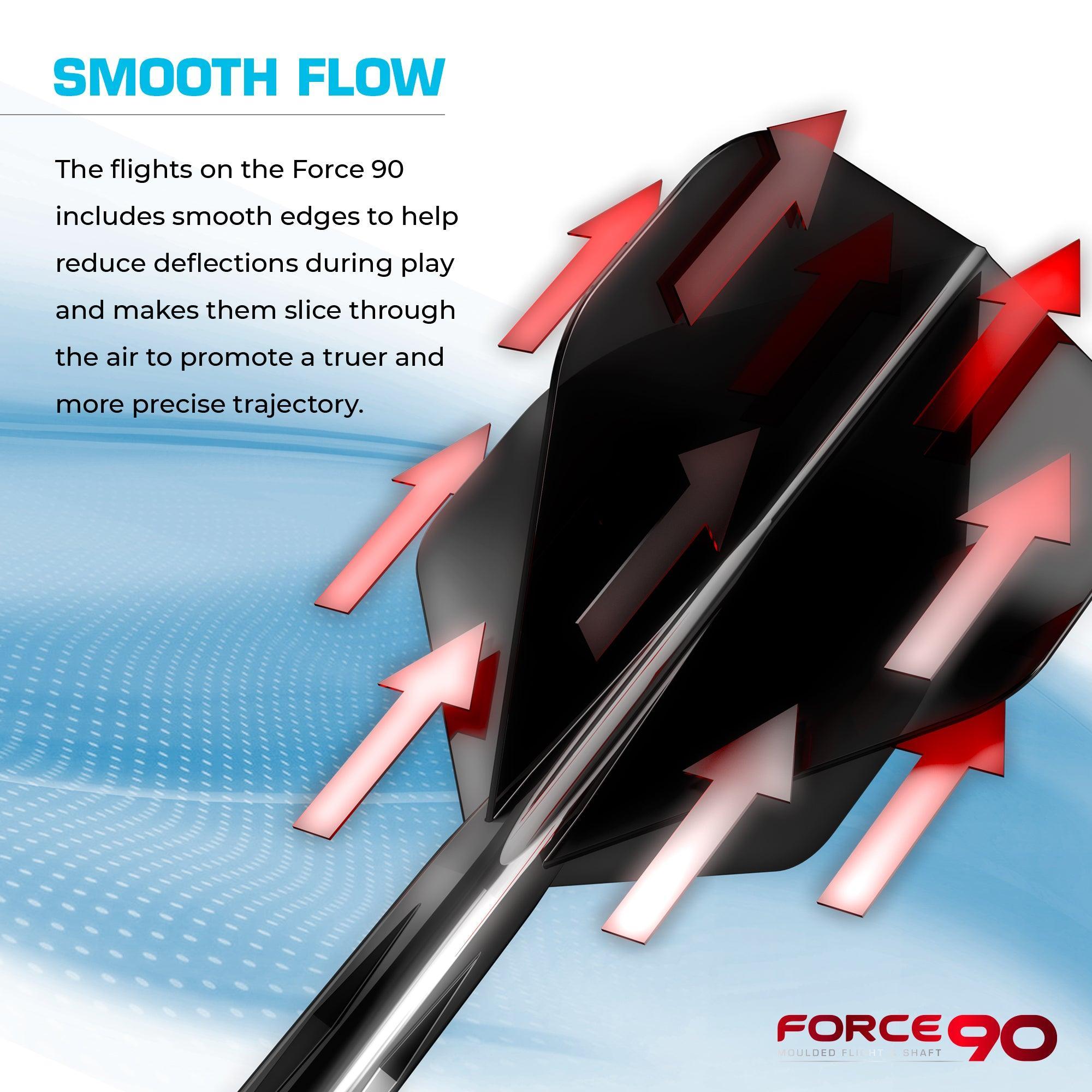 Mission - Force 90 Transparent Rot - No6 -Flight System - Direct Darts - 5