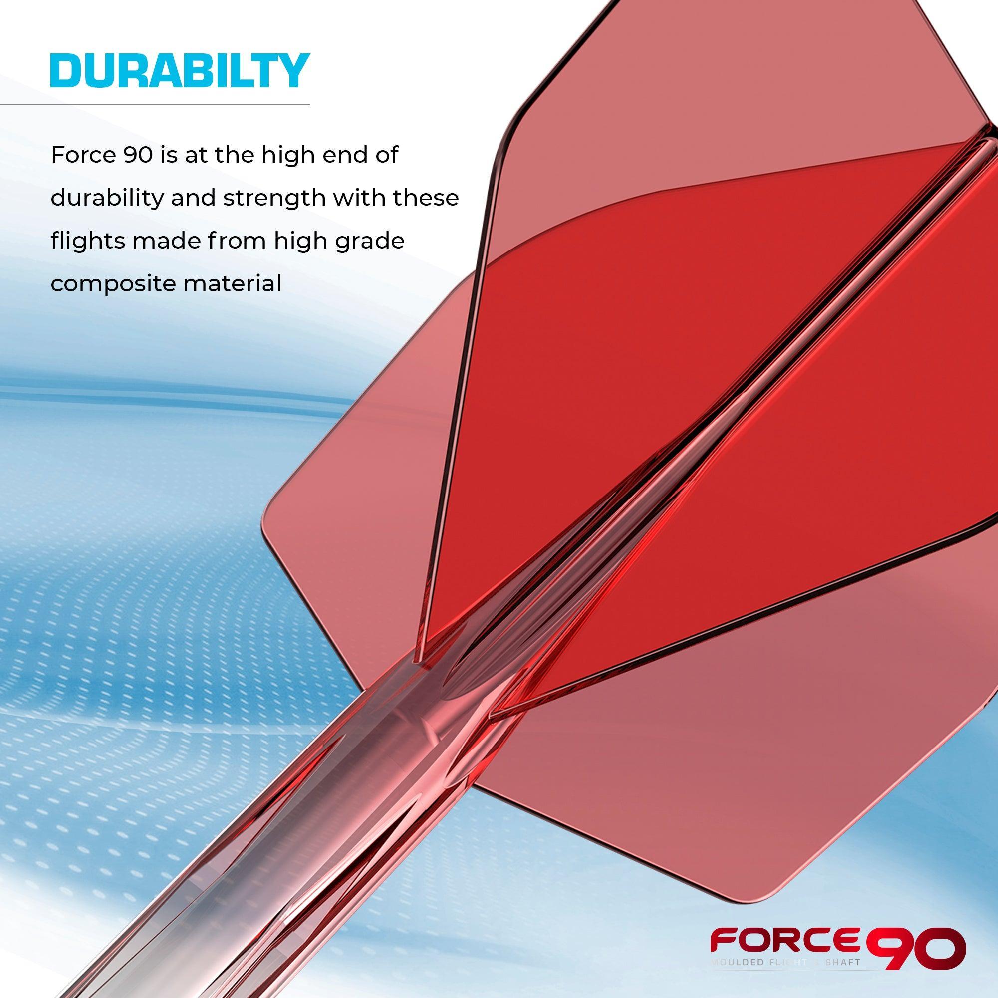 Mission - Force 90 Transparent Rot - No6 -Flight System - Direct Darts - 6